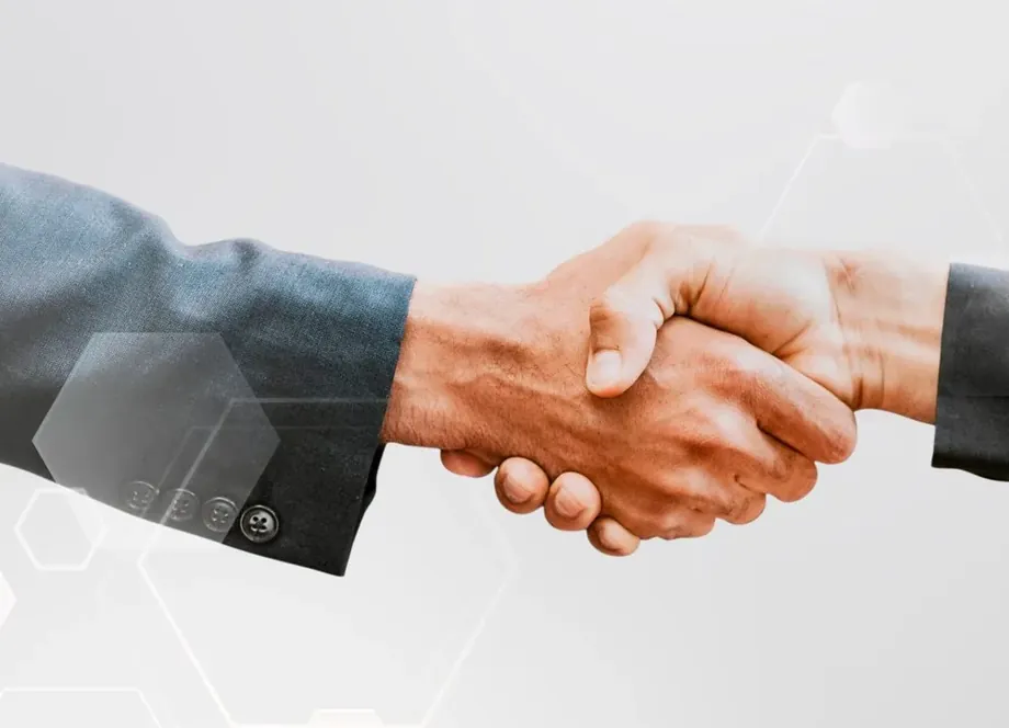 Two people shaking hands